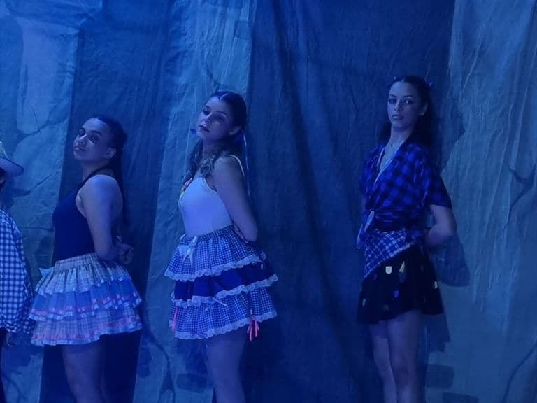 Bailarinas da Associação VEM em apresentação de ballet