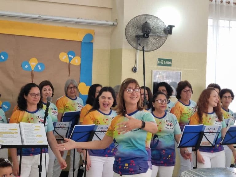 Coral Vozes do Caminho em apresentação